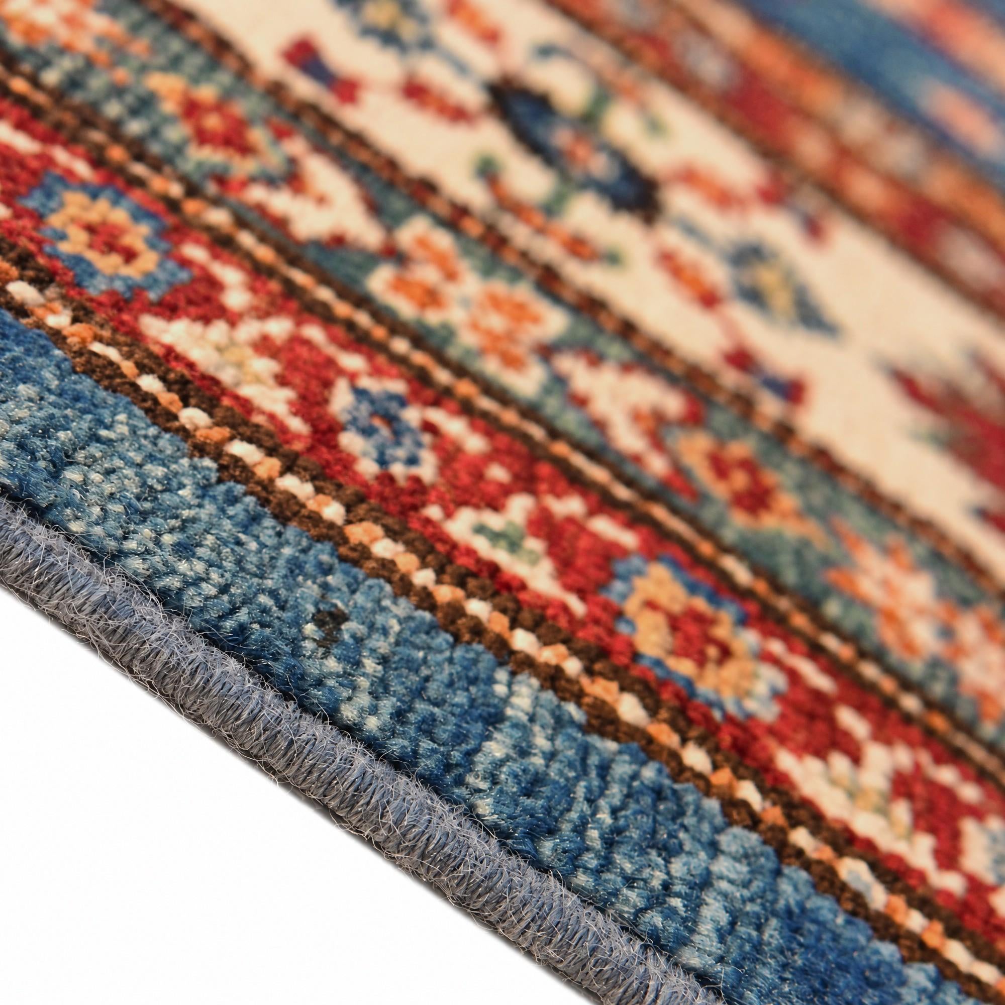 4' x 6' 3 Hand Knotted Kazak Rug