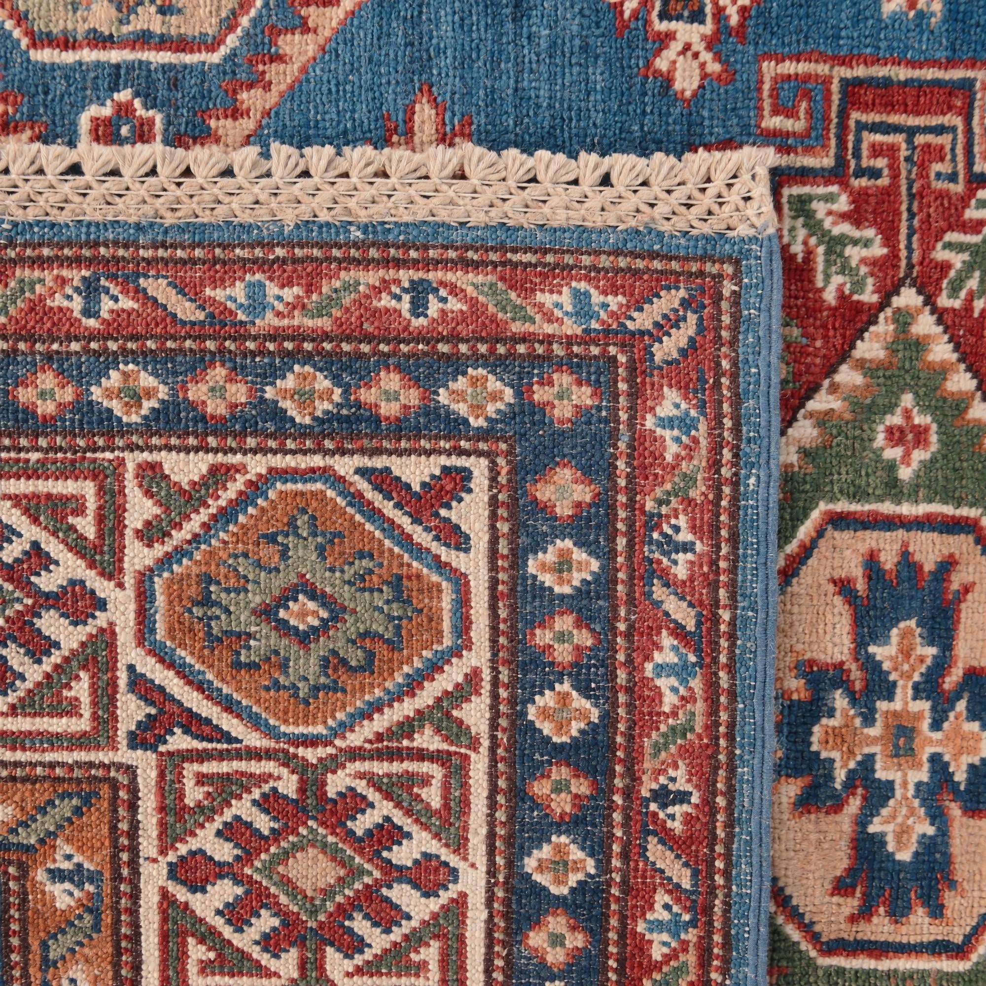 155cm x 205cm Handgeknüpft Kazak Teppich
