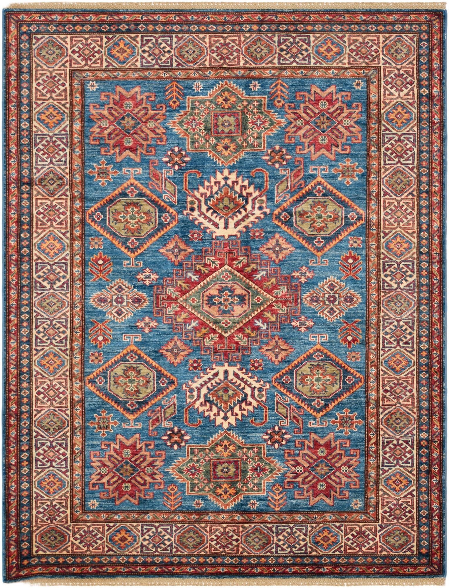 5' 1 x 6' 8 Hand Knotted Kazak Rug