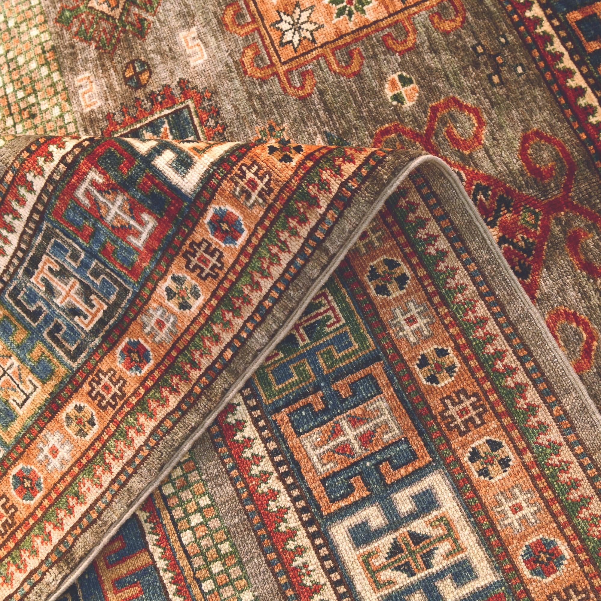 5' 2 x 6' 11 Hand Knotted Kazak Rug