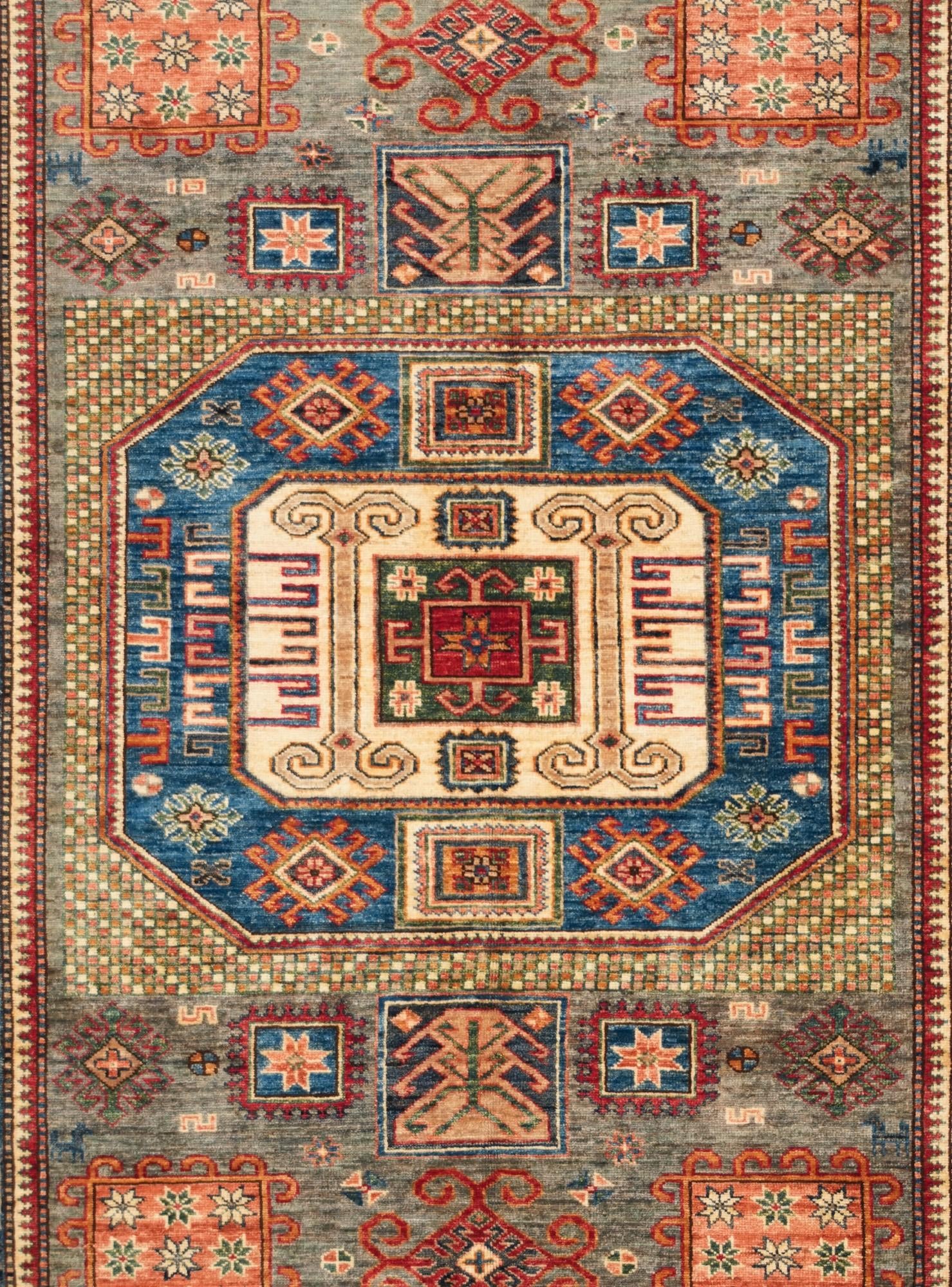 5' 2 x 6' 11 Hand Knotted Kazak Rug