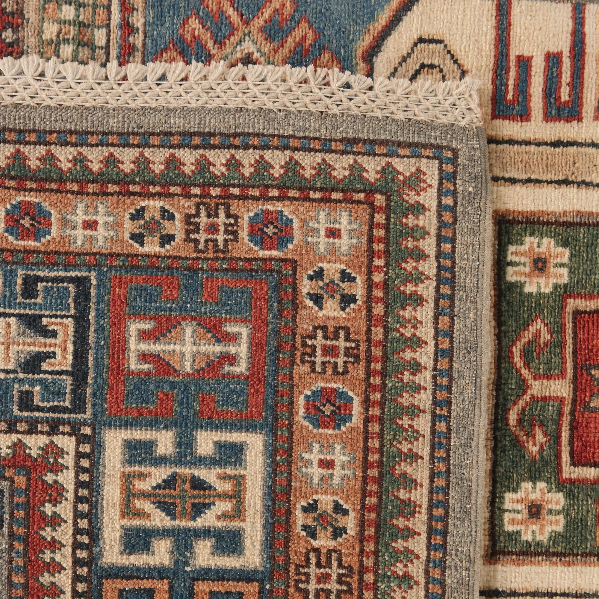 5' 2 x 6' 11 Hand Knotted Kazak Rug