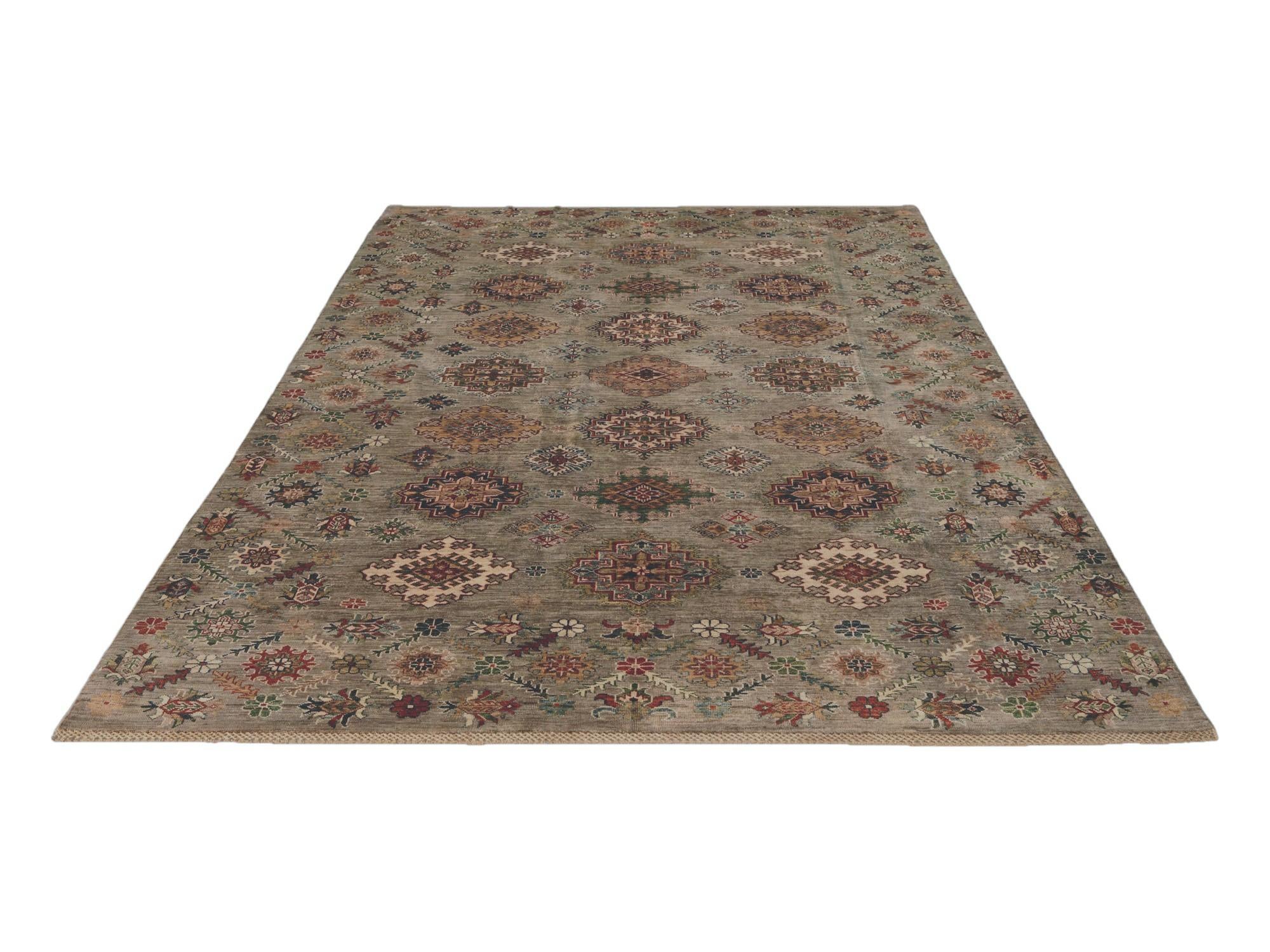 6' 9 x 10' Hand Knotted Kazak Rug