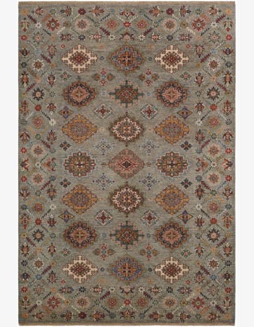 6' 9 x 10' Hand Knotted Kazak Rug