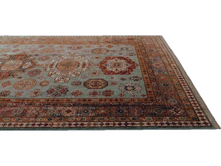 6' 3 x 9' 1 Hand Knotted Kazak Rug