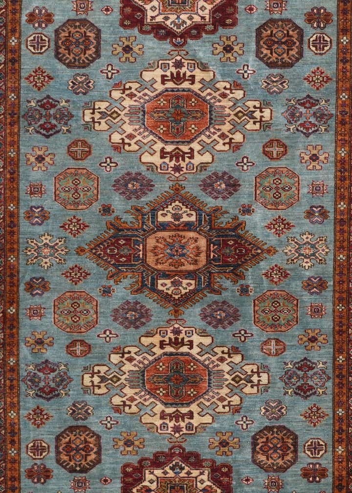 6' 3 x 9' 1 Hand Knotted Kazak Rug