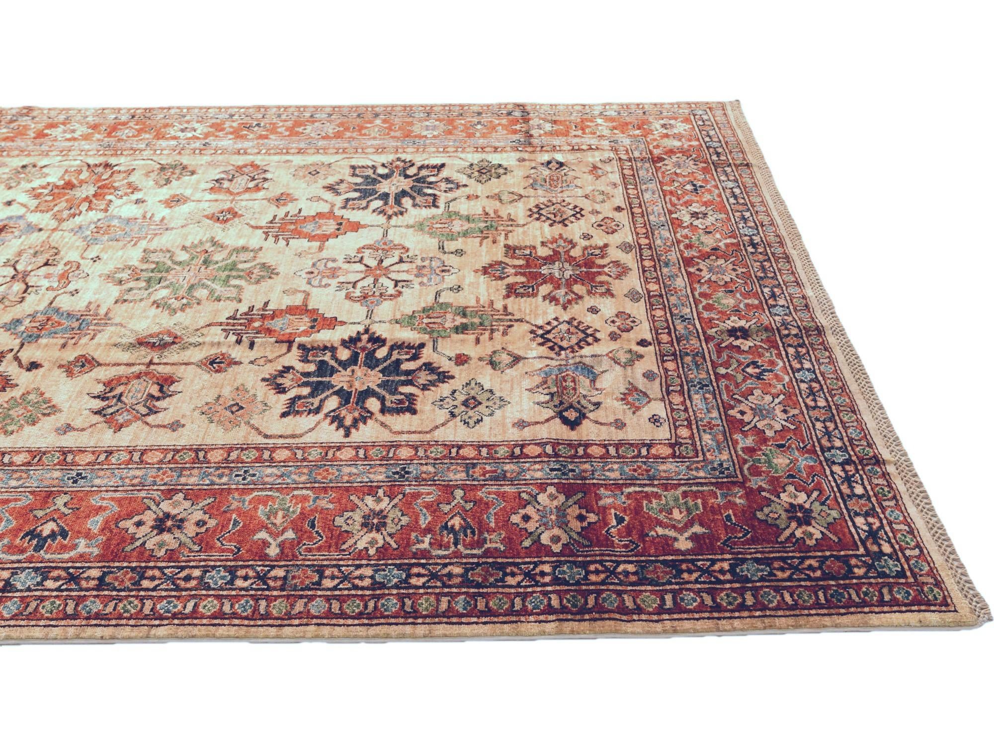 6' 8 x 9' 11 Hand Knotted Kazak Rug
