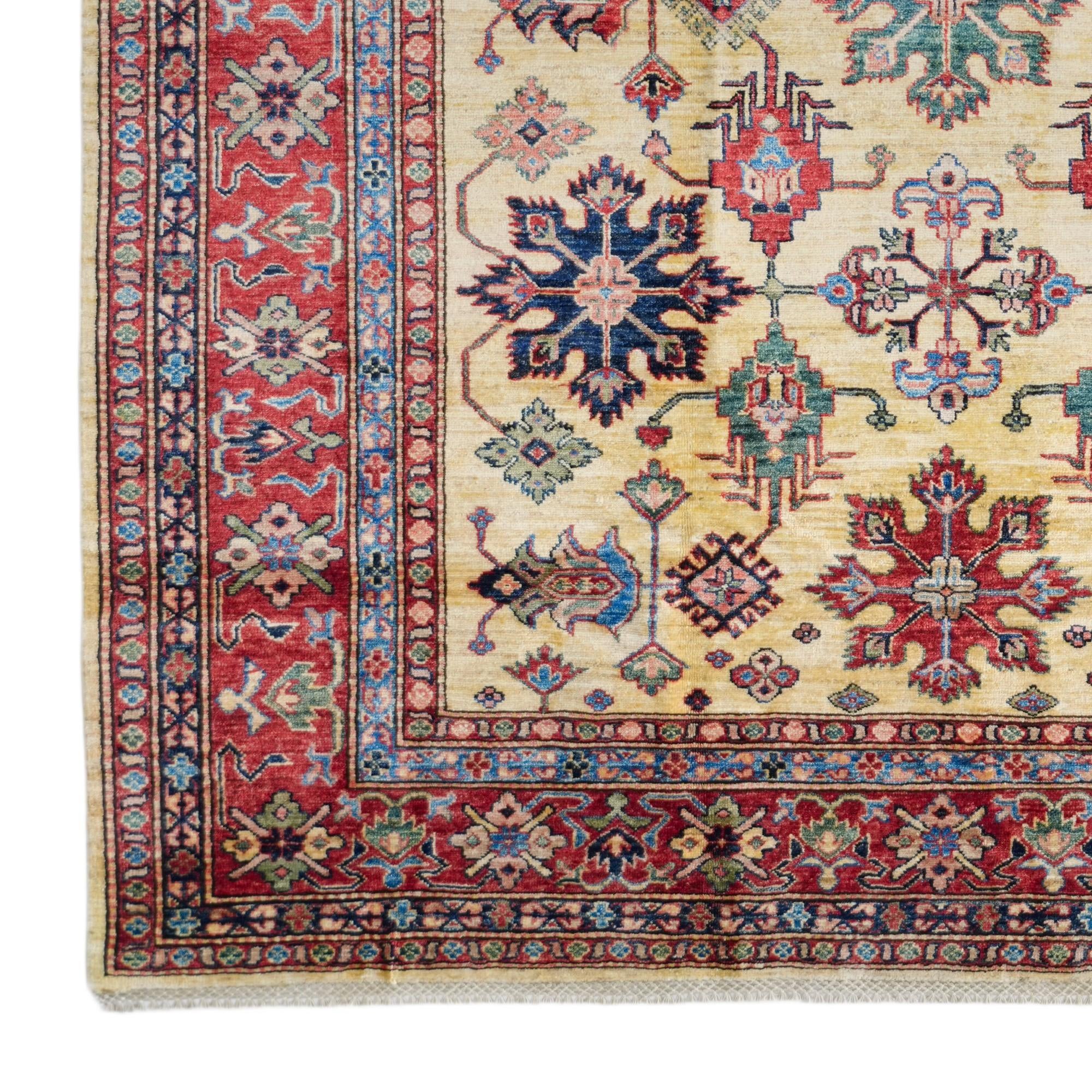 6' 8 x 9' 11 Hand Knotted Kazak Rug