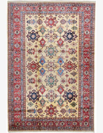 6' 8 x 9' 11 Hand Knotted Kazak Rug