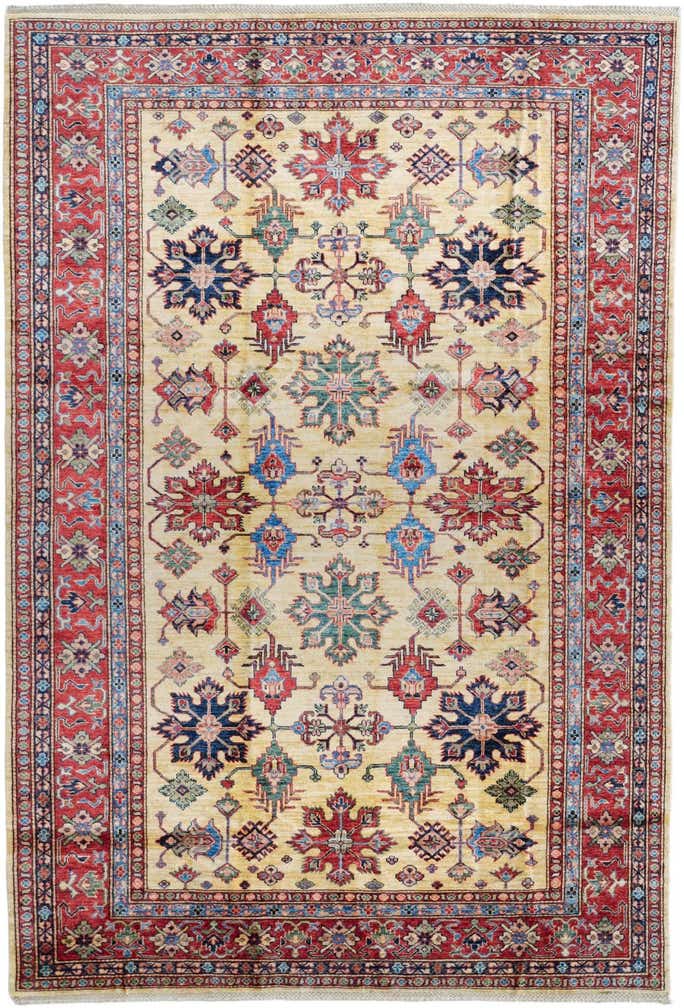 6' 8 x 9' 11 Hand Knotted Kazak Rug