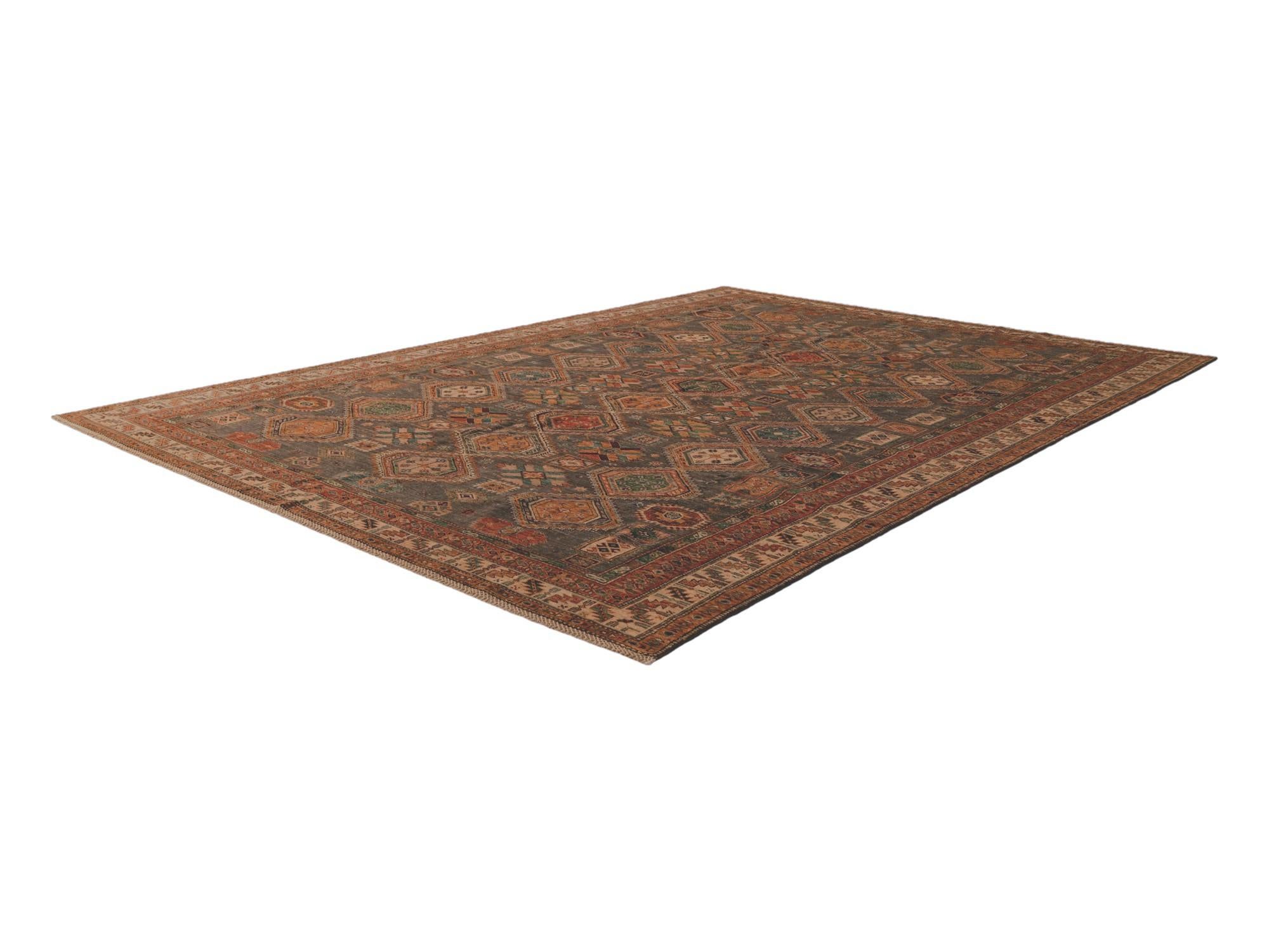 9' x 12' 4 Hand Knotted Kazak Rug