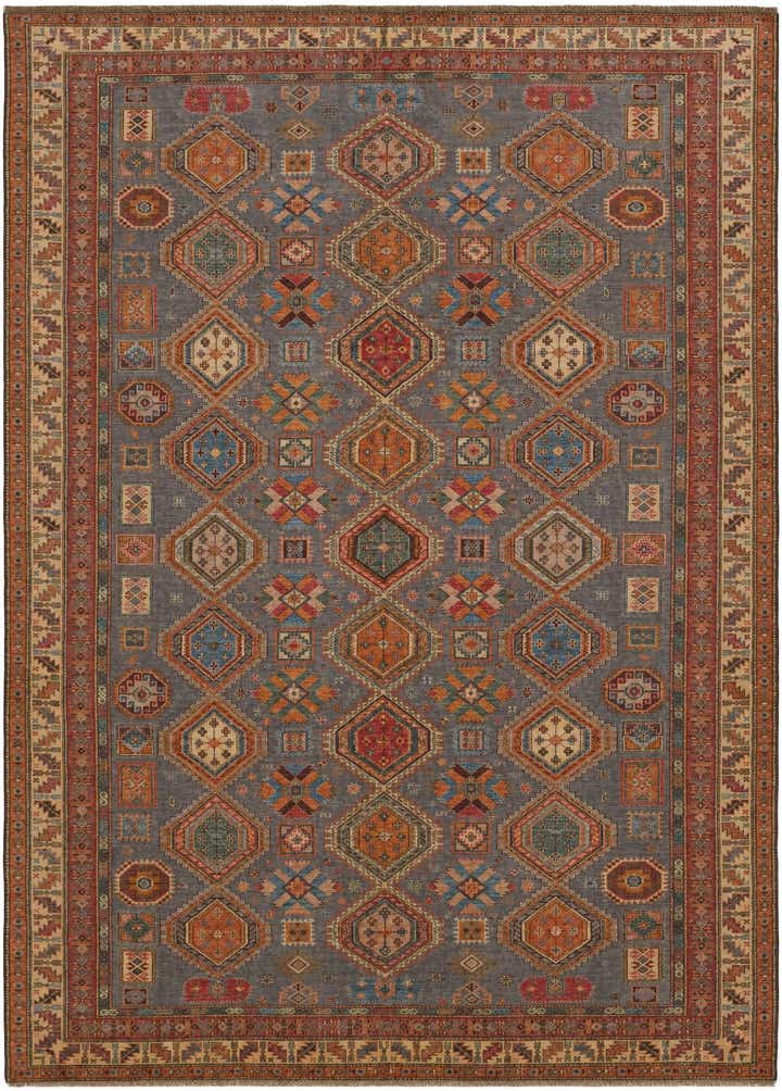 9' x 12' 4 Hand Knotted Kazak Rug