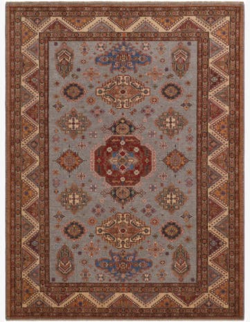9' 3 x 12' 2 Hand Knotted Kazak Rug
