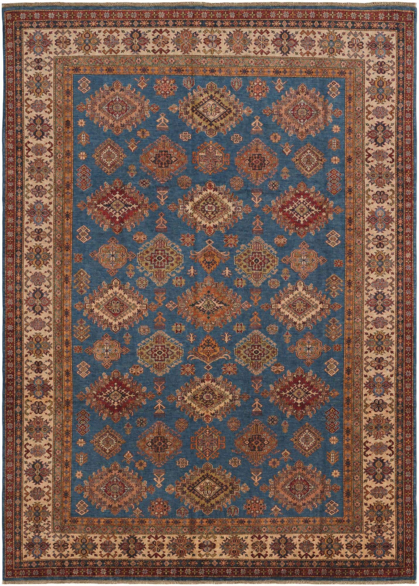 8' 10 x 12' 3 Hand Knotted Kazak Rug