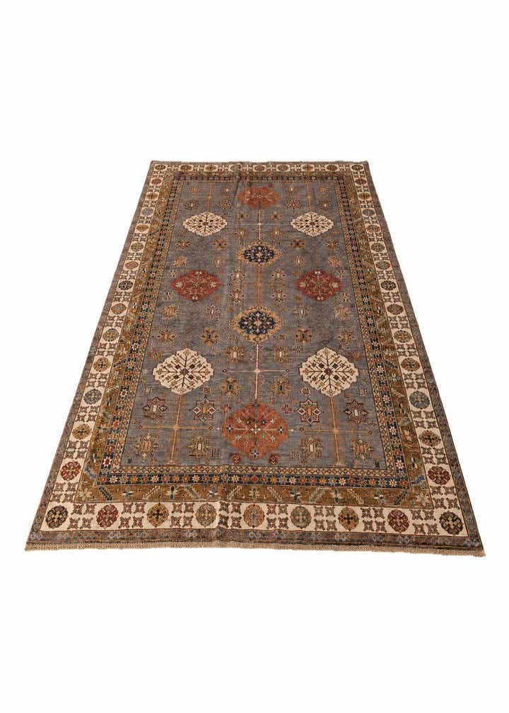 9' x 12' 4 Hand Knotted Kazak Rug