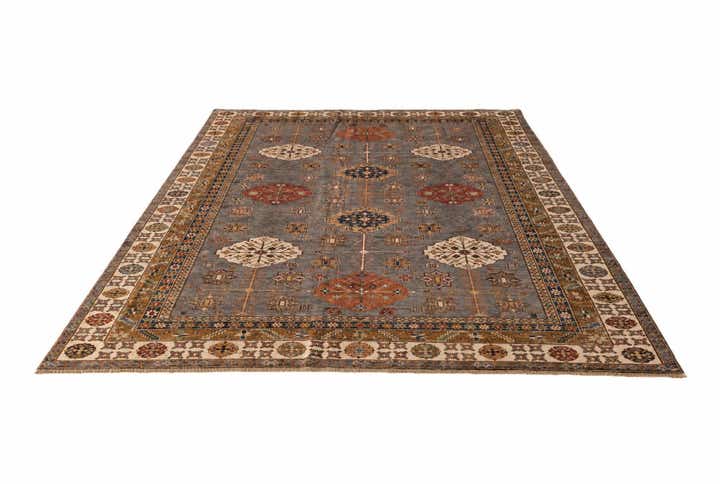 9' x 12' 4 Hand Knotted Kazak Rug