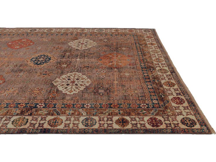 Detail image of 9' x 12' 4 Hand Knotted Kazak Rug
