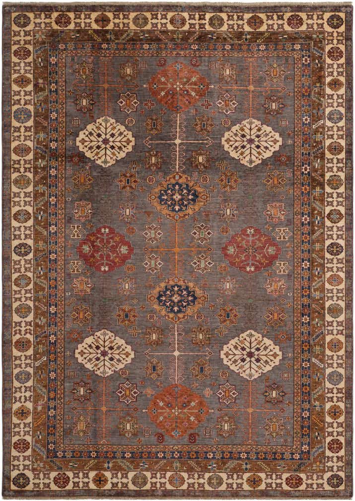 9' x 12' 4 Hand Knotted Kazak Rug