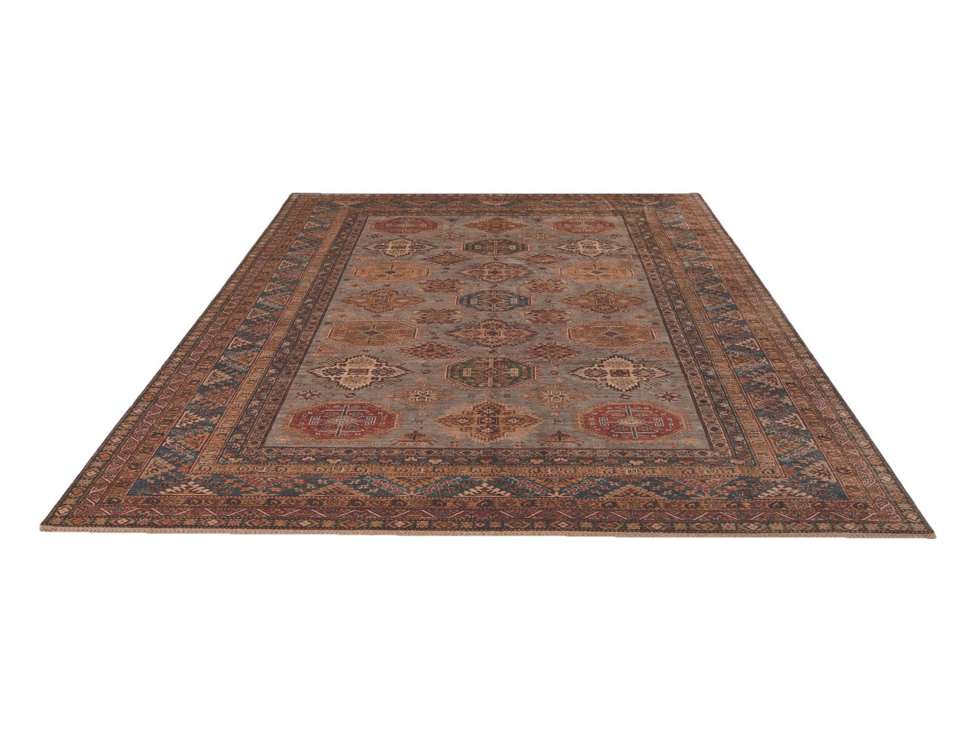 9' 3 x 12' 8 Hand Knotted Kazak Rug