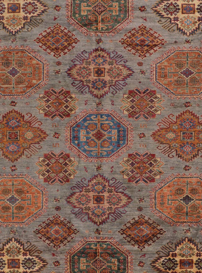 Detail image of 9' 3 x 12' 8 Hand Knotted Kazak Rug