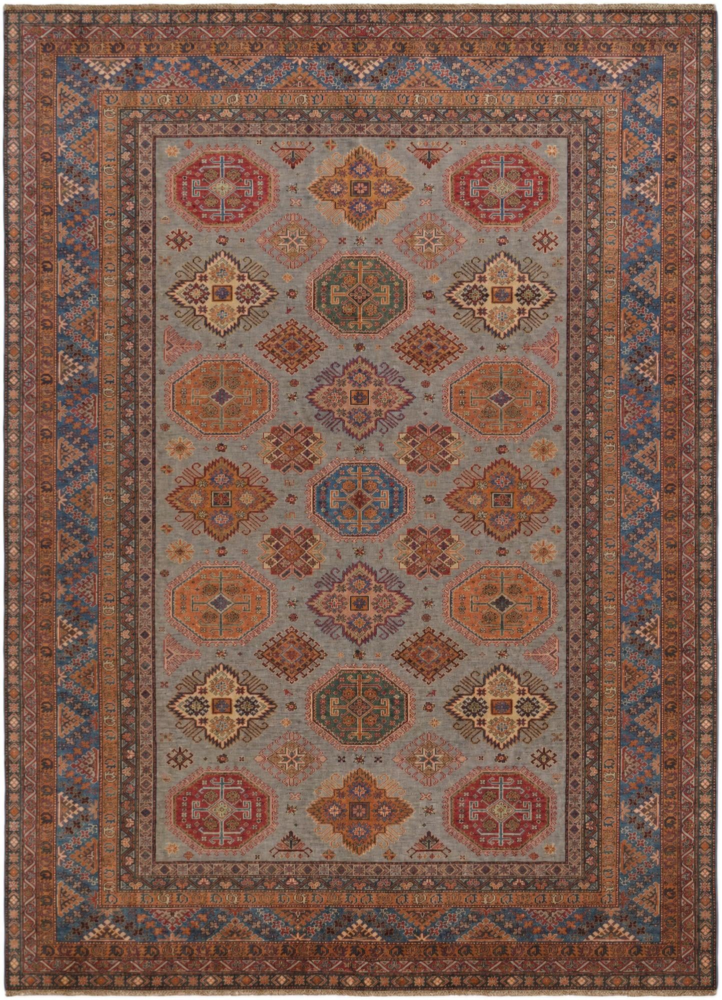 9' 3 x 12' 8 Hand Knotted Kazak Rug