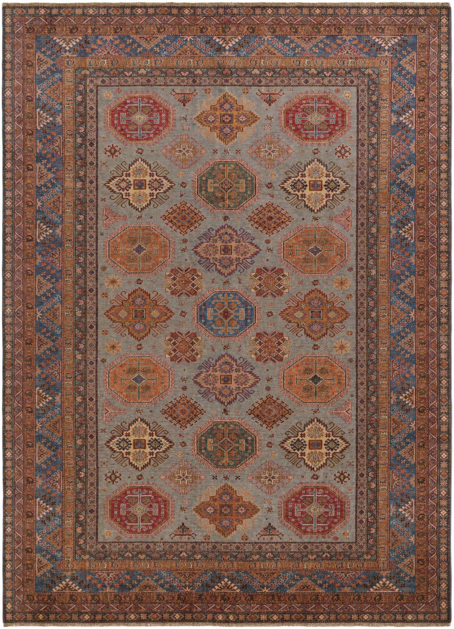 9' 3 x 12' 8 Hand Knotted Kazak Rug