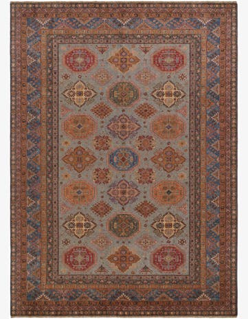 9' 3 x 12' 8 Hand Knotted Kazak Rug