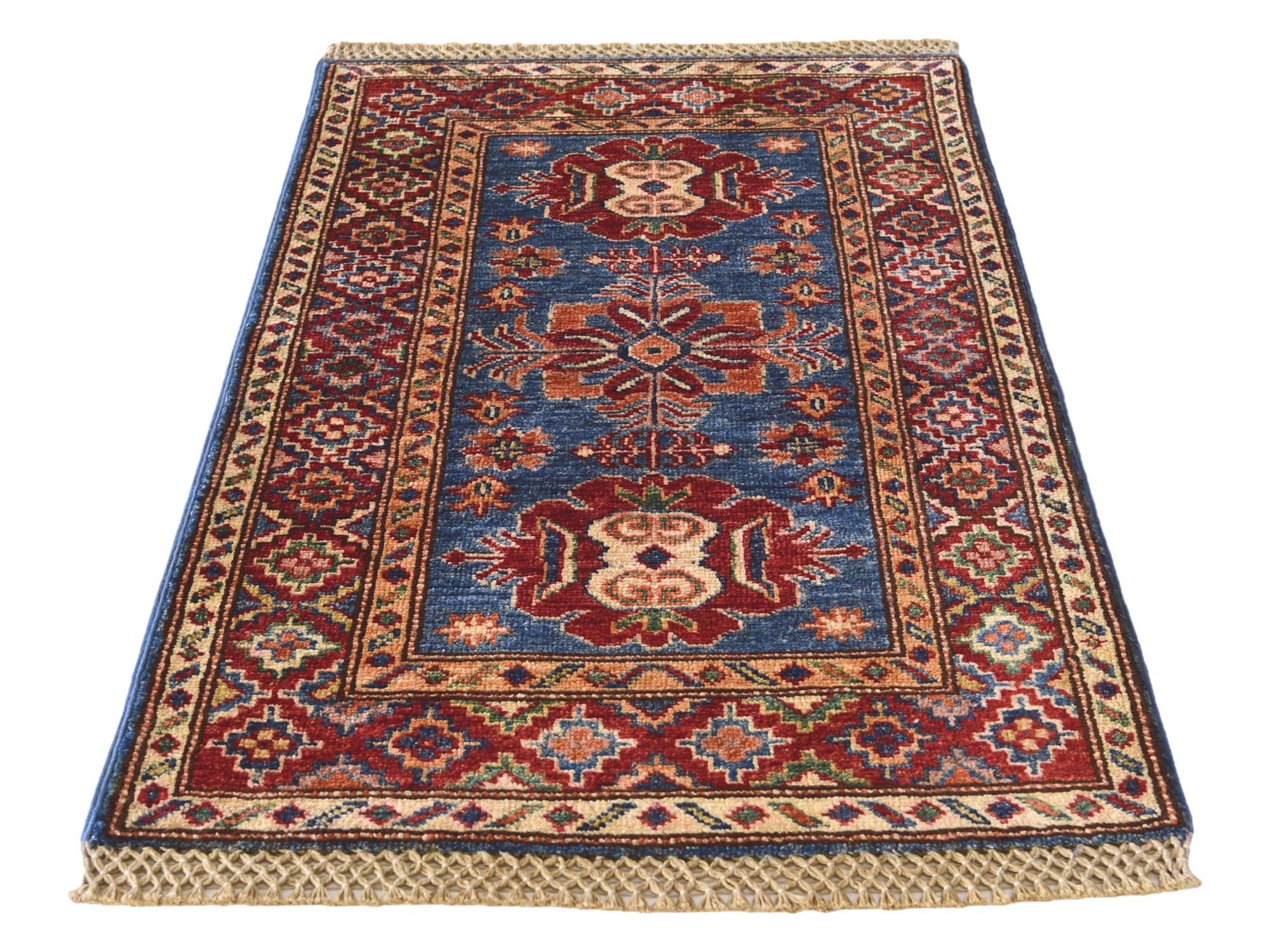 2' x 3' 1 Hand Knotted Kazak Rug