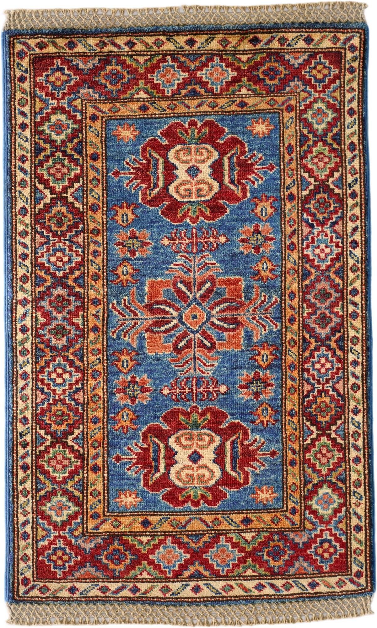 2' x 3' 1 Hand Knotted Kazak Rug