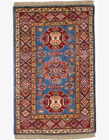 2' x 3' 1 Hand Knotted Kazak Rug