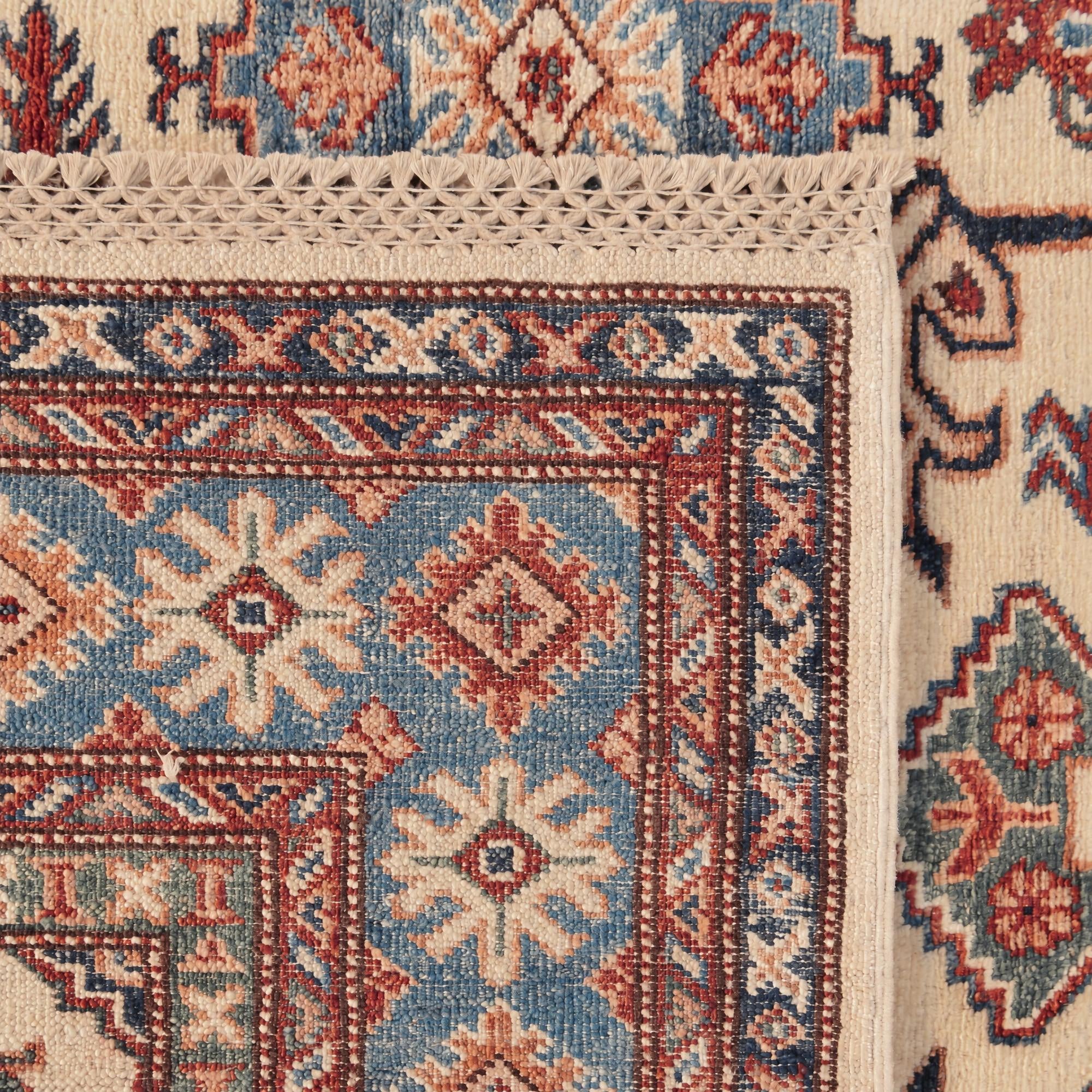 120cm x 185cm Handgeknüpft Kazak Teppich