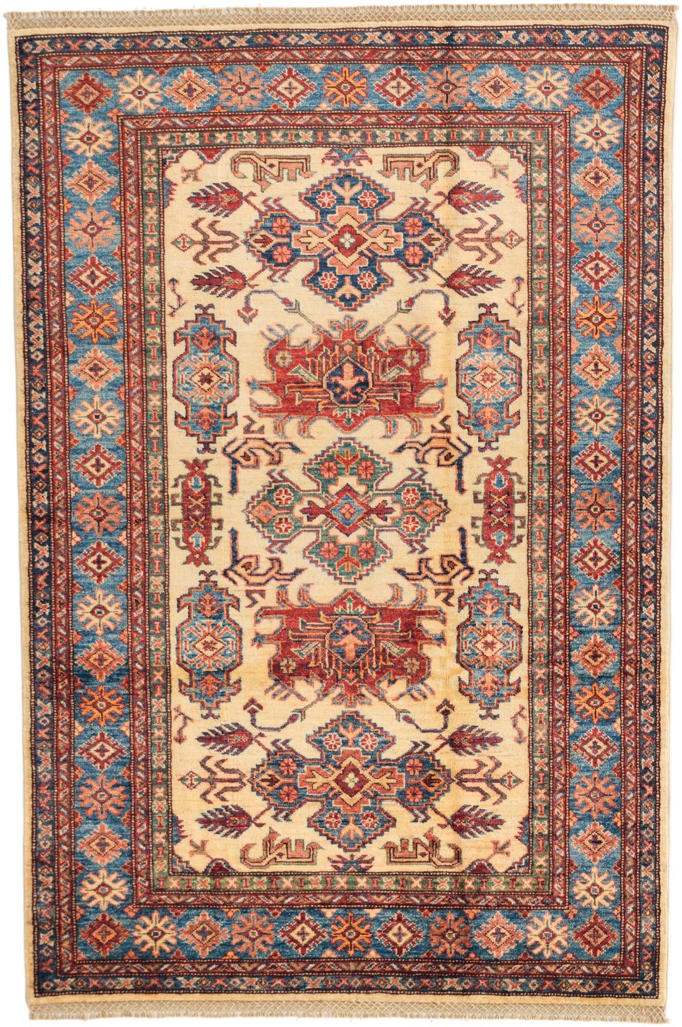 4' x 6' Hand Knotted Kazak Rug