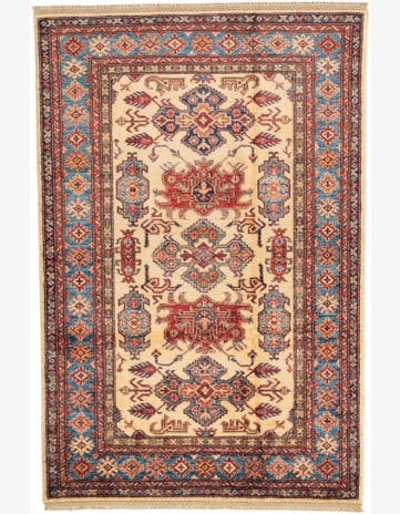 4' x 6' Hand Knotted Kazak Rug