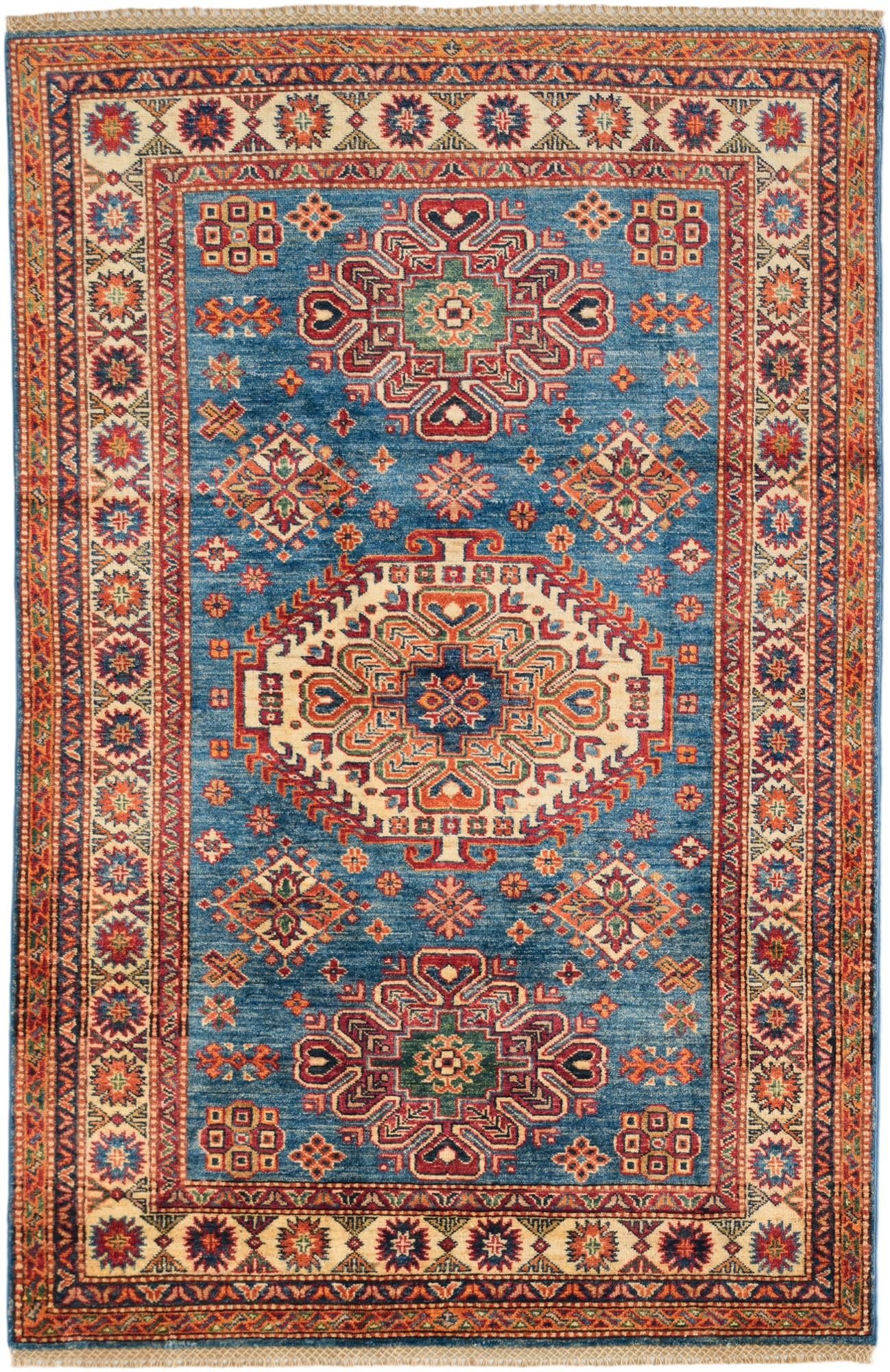4' 1 x 6' 4 Hand Knotted Kazak Rug