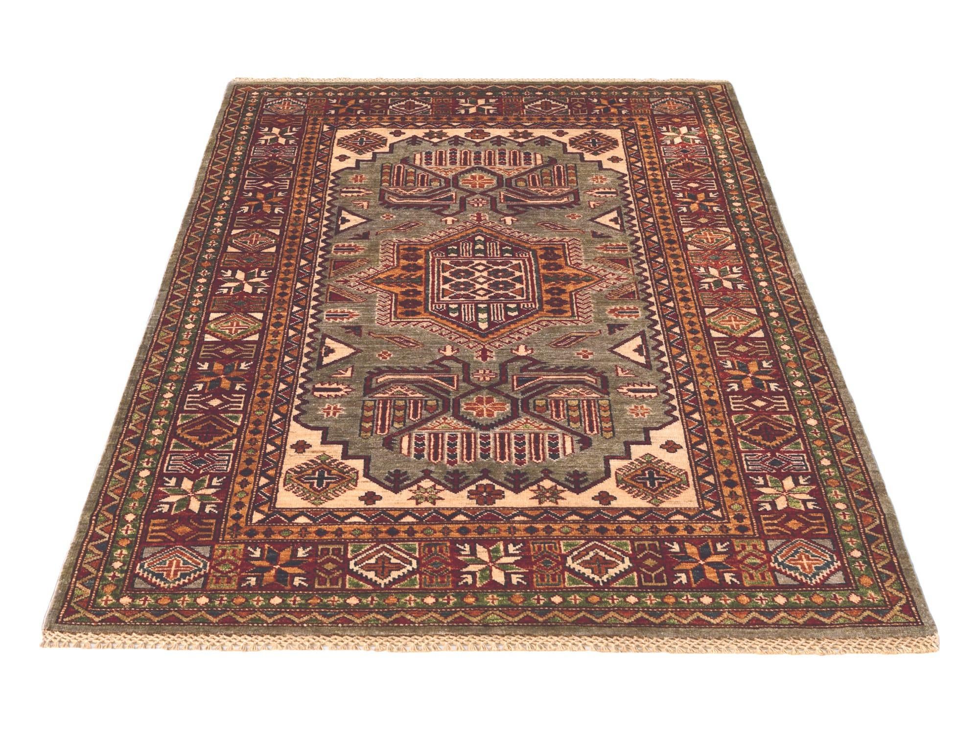 3' 11 x 5' 10 Hand Knotted Kazak Rug