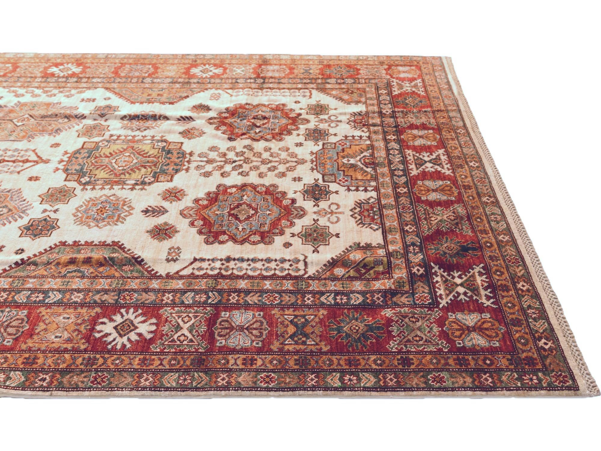 6' 11 x 10' 4 Hand Knotted Kazak Rug