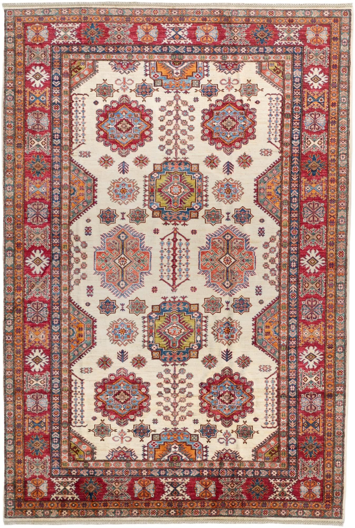 6' 11 x 10' 4 Hand Knotted Kazak Rug