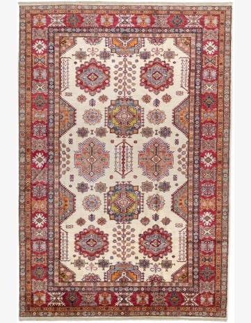 6' 11 x 10' 4 Hand Knotted Kazak Rug