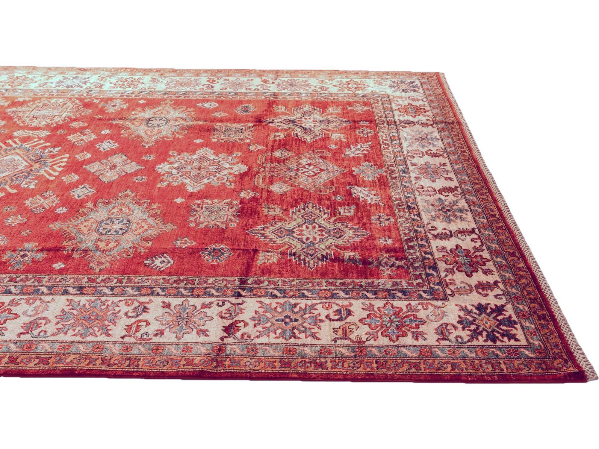 6' 9 x 10' 3 Hand Knotted Kazak Rug