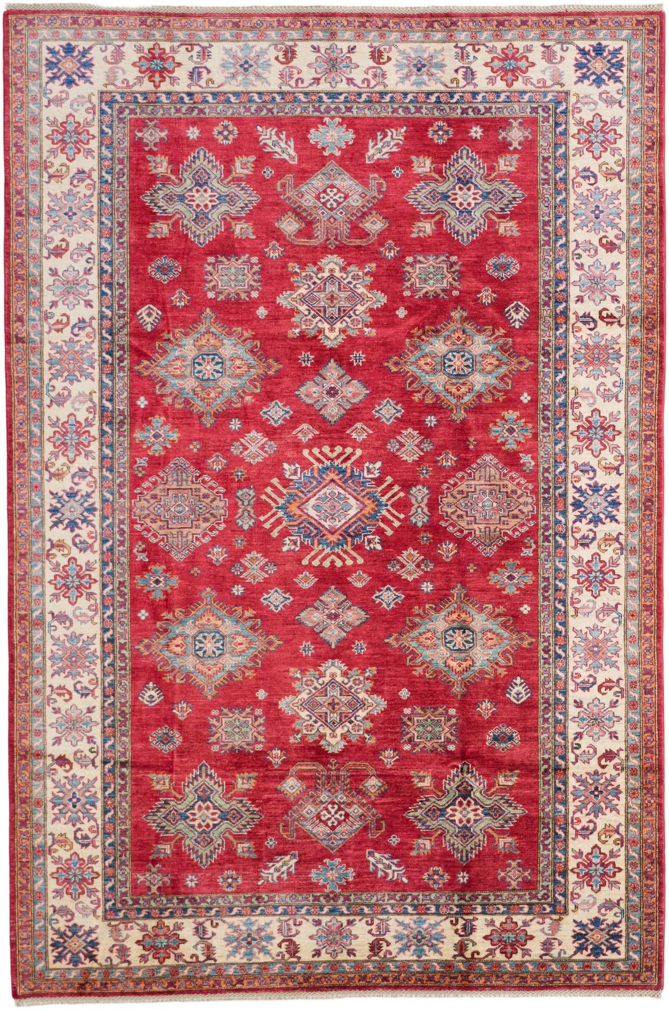 6' 9 x 10' 3 Hand Knotted Kazak Rug