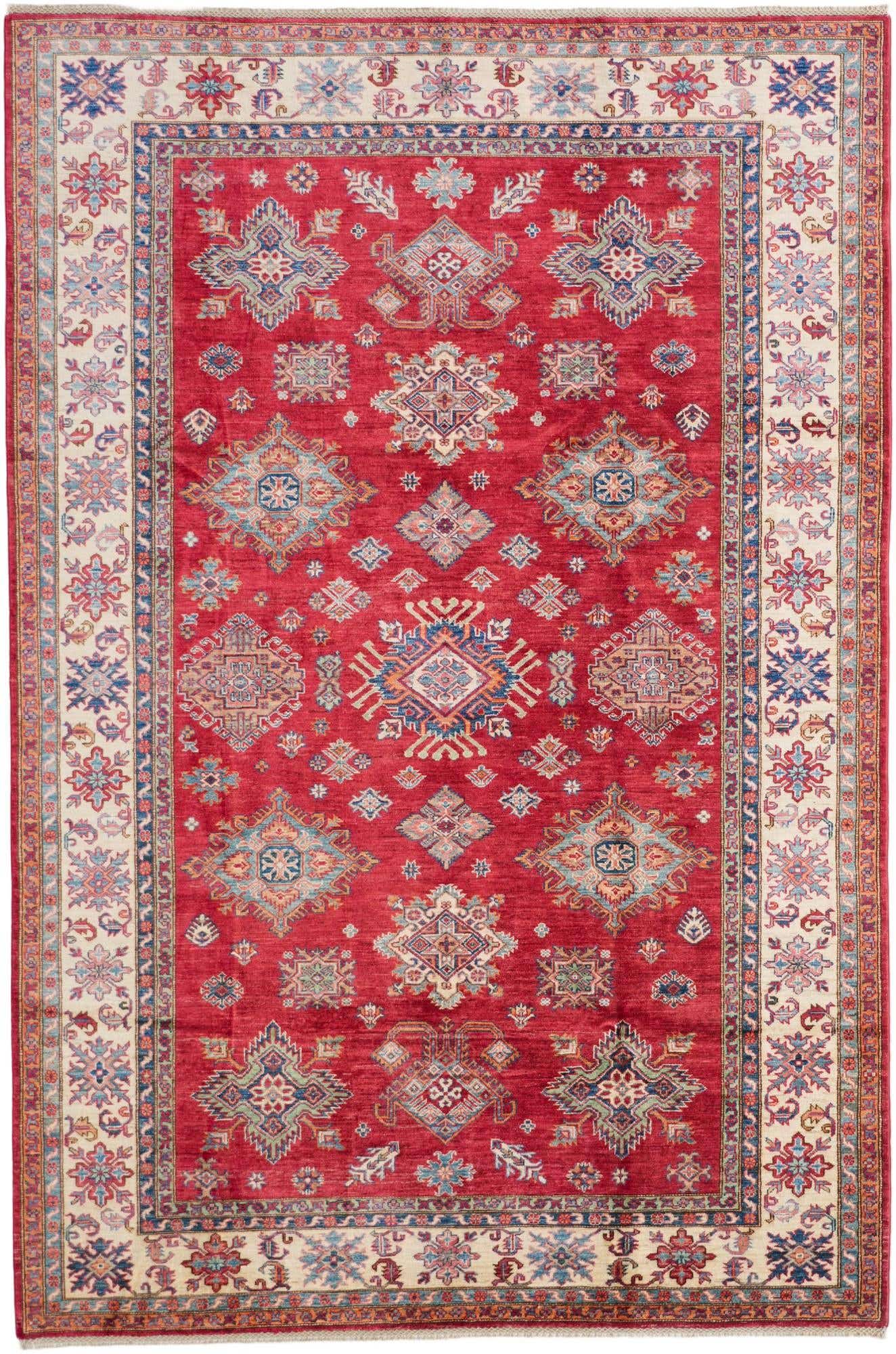 6' 9 x 10' 3 Hand Knotted Kazak Rug