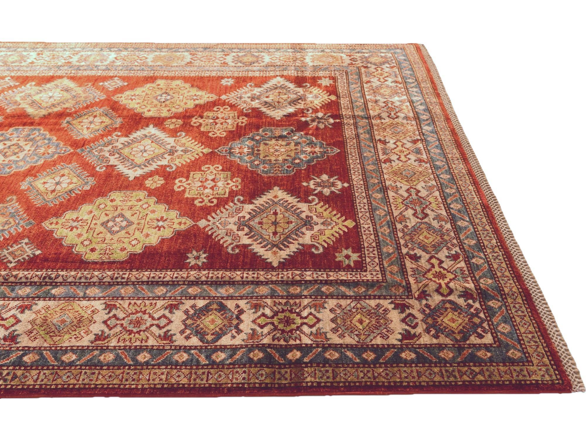 6' 6 x 8' 8 Hand Knotted Kazak Rug