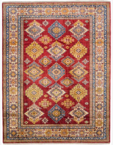 6' 6 x 8' 8 Hand Knotted Kazak Rug