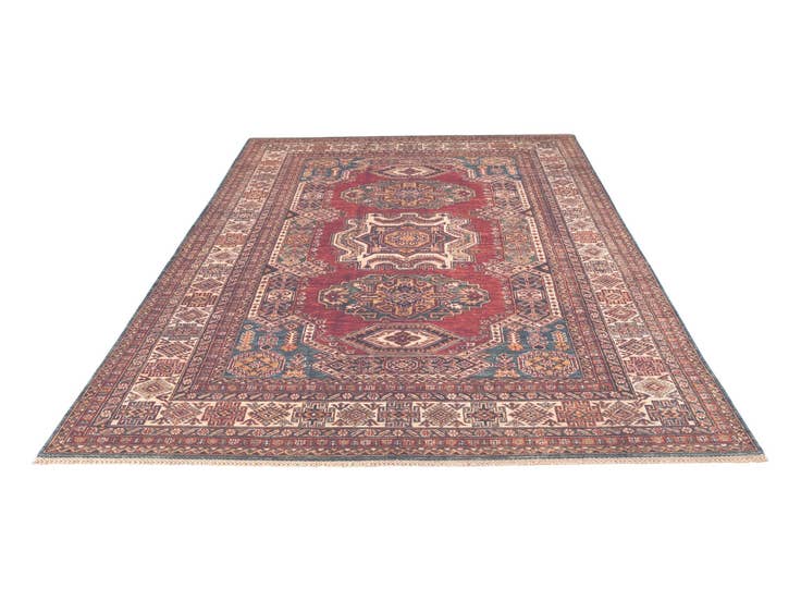 Detail image of 6' 8 x 9' 11 Hand Knotted Kazak Rug
