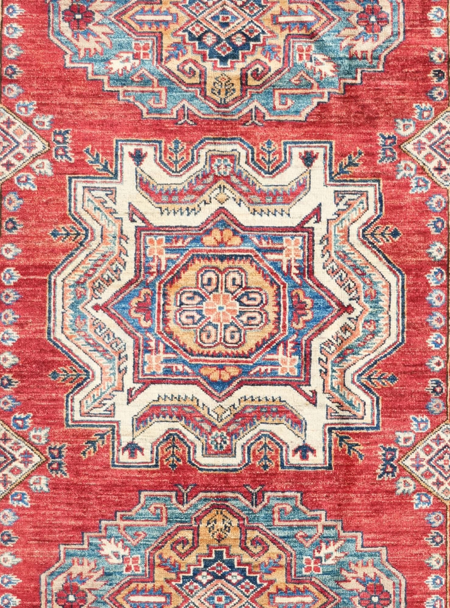 6' 8 x 9' 11 Hand Knotted Kazak Rug