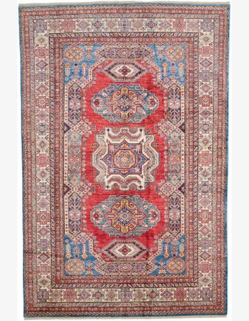 6' 8 x 9' 11 Hand Knotted Kazak Rug