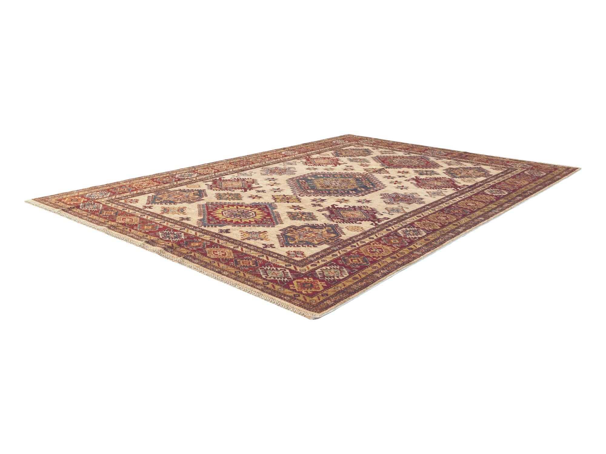 6' 7 x 10' 6 Hand Knotted Kazak Rug