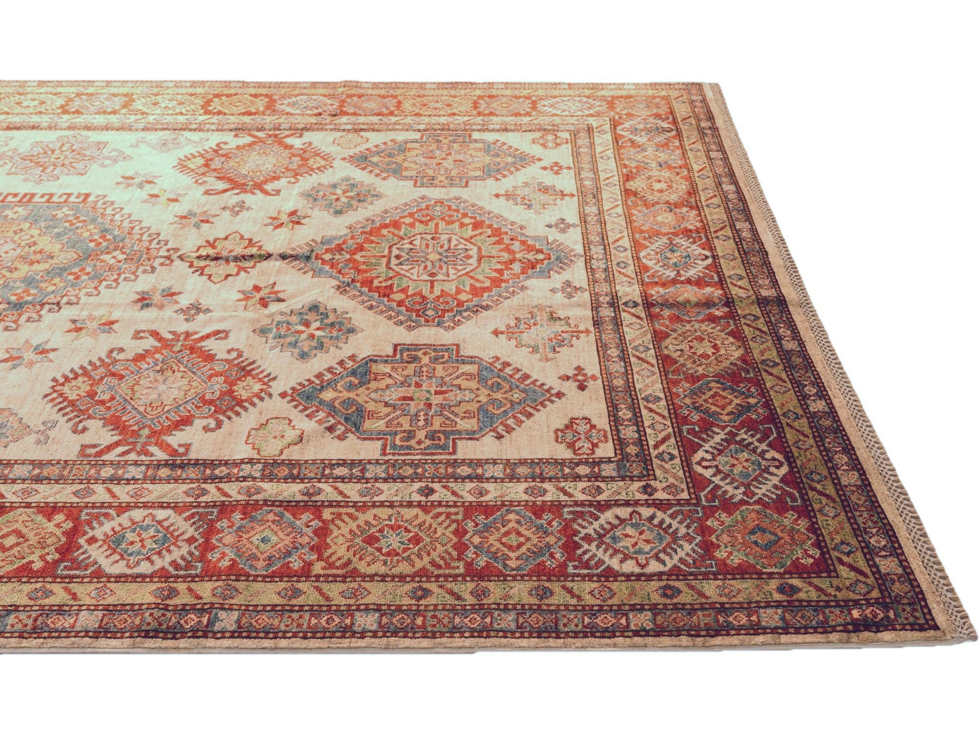 6' 7 x 10' 6 Hand Knotted Kazak Rug