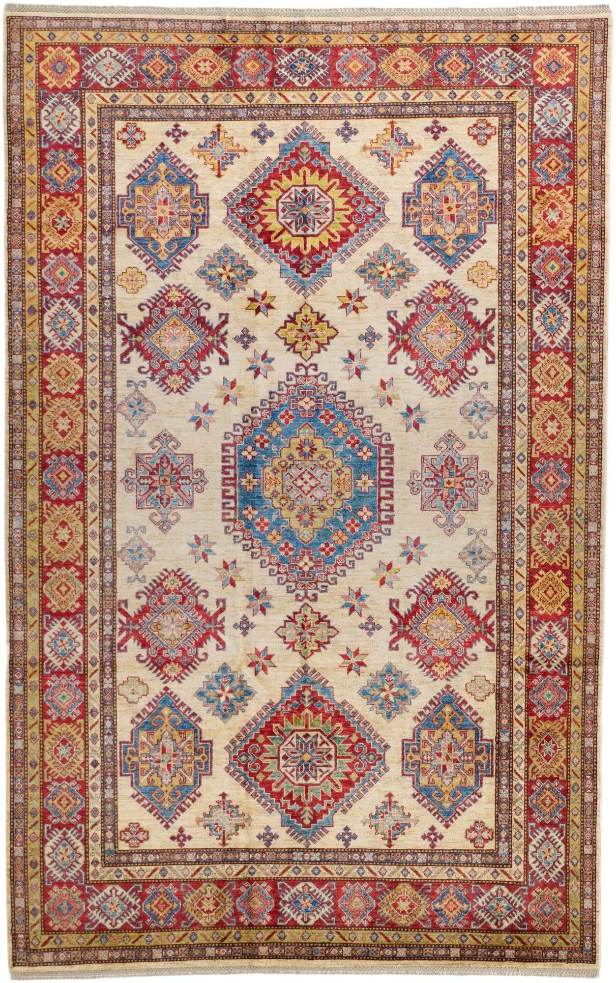 6' 7 x 10' 6 Hand Knotted Kazak Rug