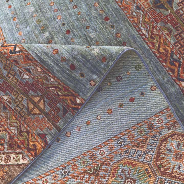 8' x 10' 3 Hand Knotted Kazak Rug